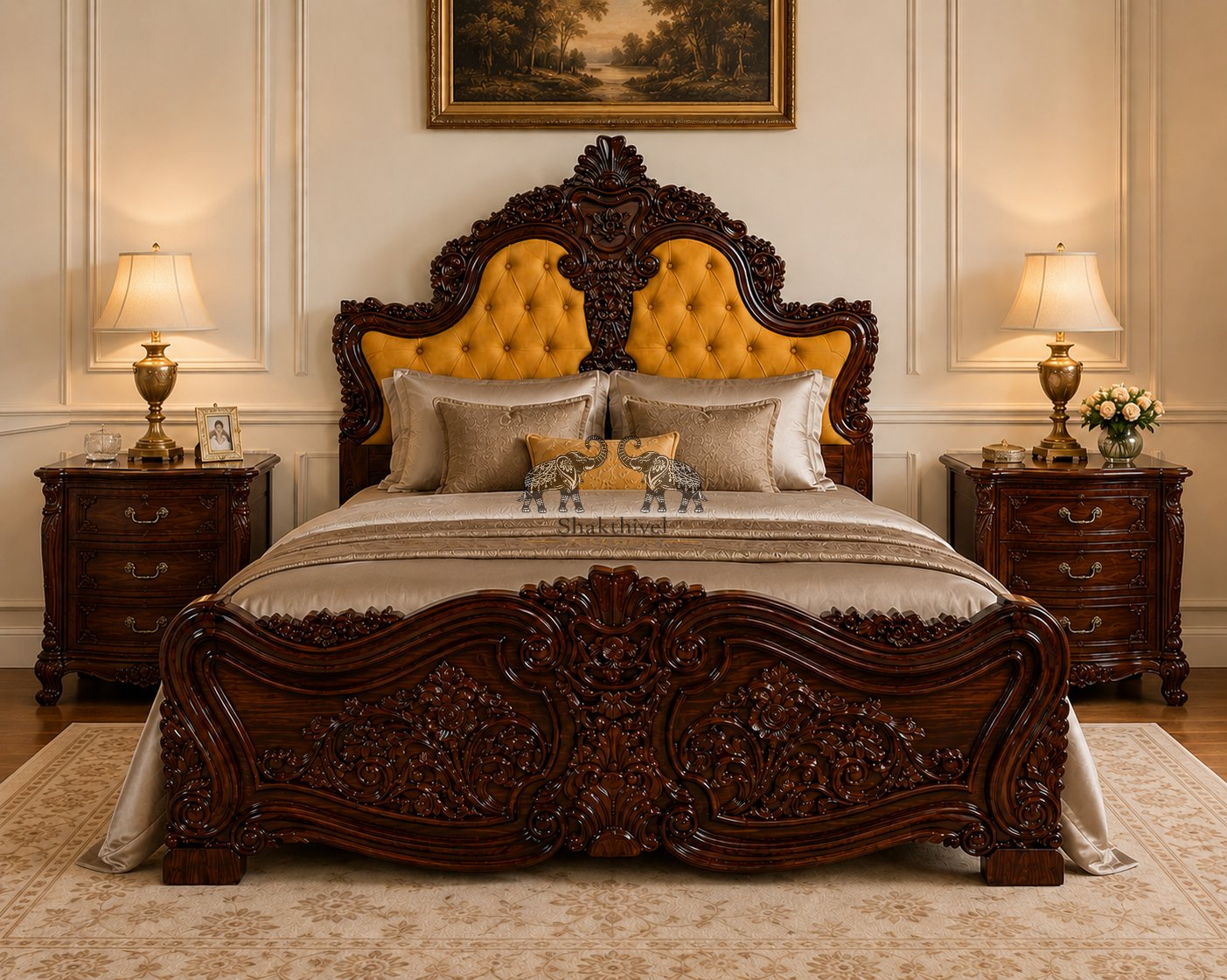 Royal Symphony Carved Bedframe