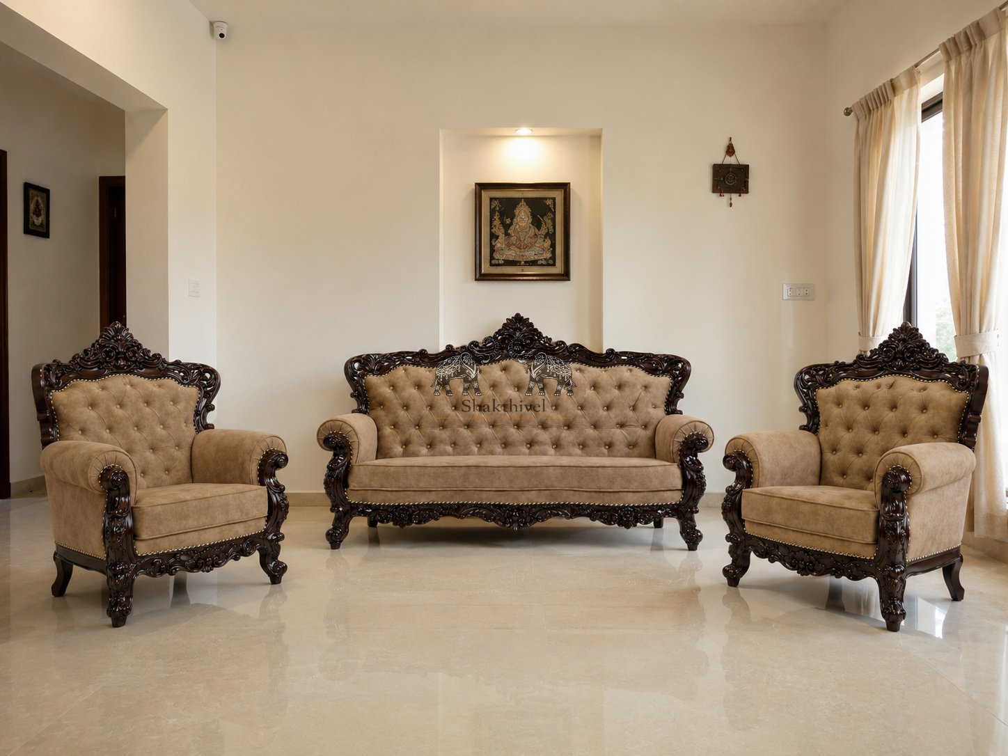 Regal Upholstered Rosewood Seating Set