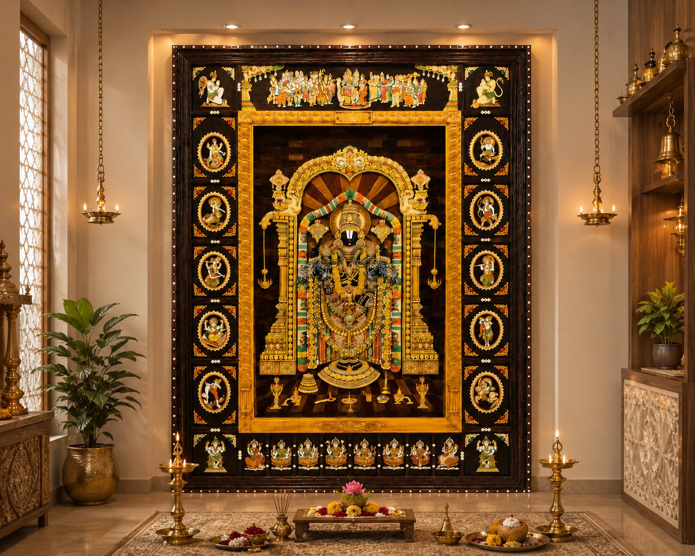 Sacred Tirumala Balaji Grand Wall Décor