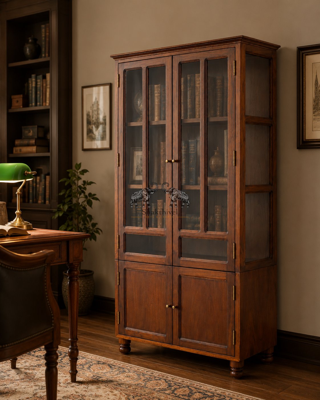 Premium Solid Wood Bookcase Unit