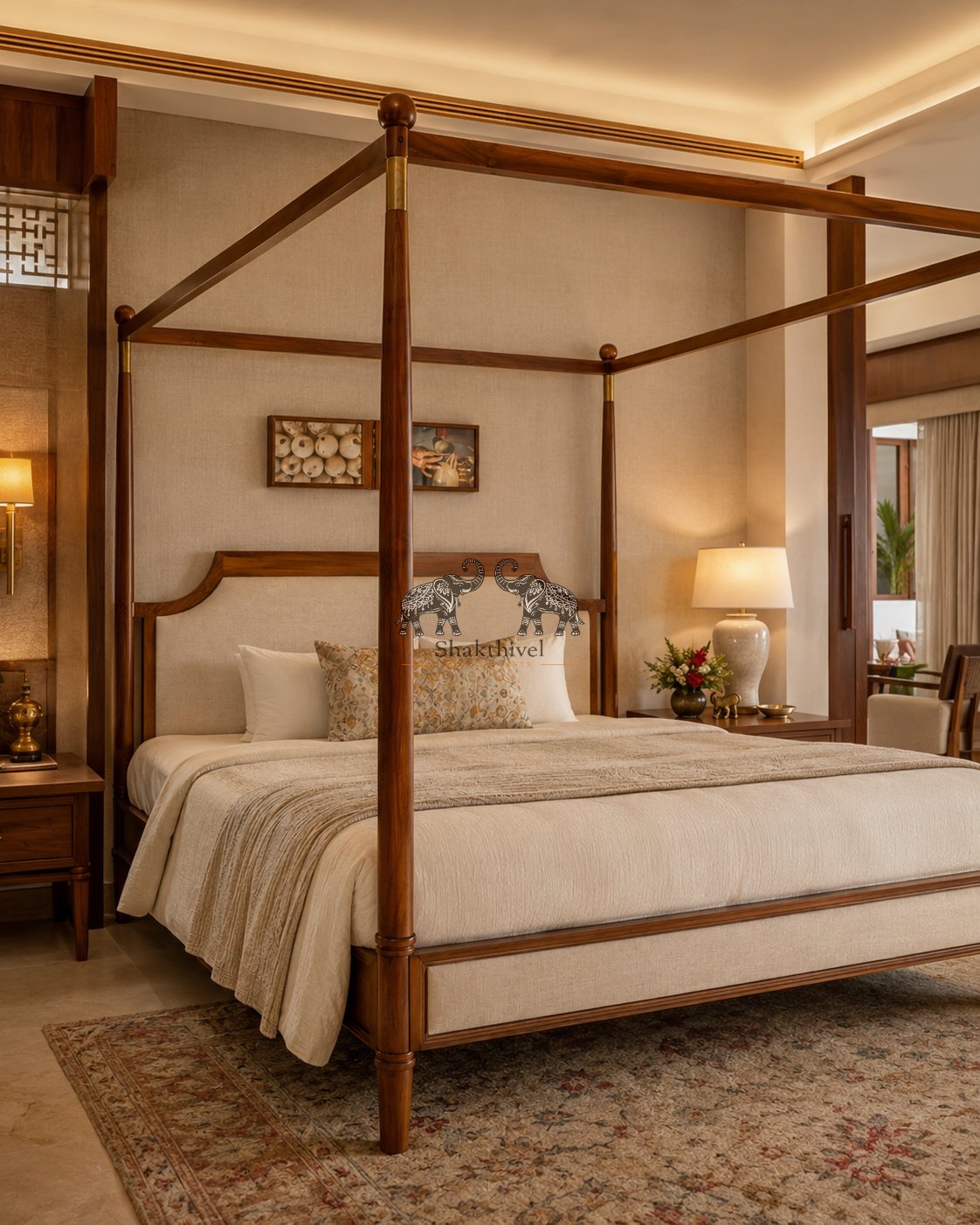 Timeless South Indian Style Canopy Bed