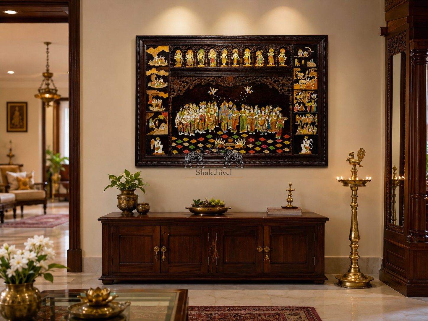 Dasavatara & Srinivasa Kalyana Divine Wall Panel