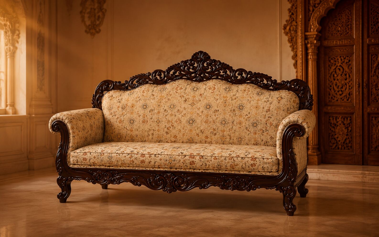 Handcrafted rosewood furniture by Shakthivel Arts